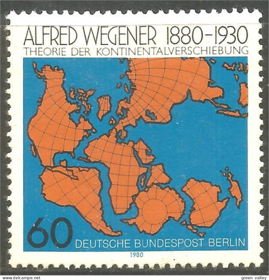 442 Germany Berlin Wegener Geophysist Géophysicien Dérive Continent Drift MNH ** Neuf SC (GEB-62) - Altri & Non Classificati