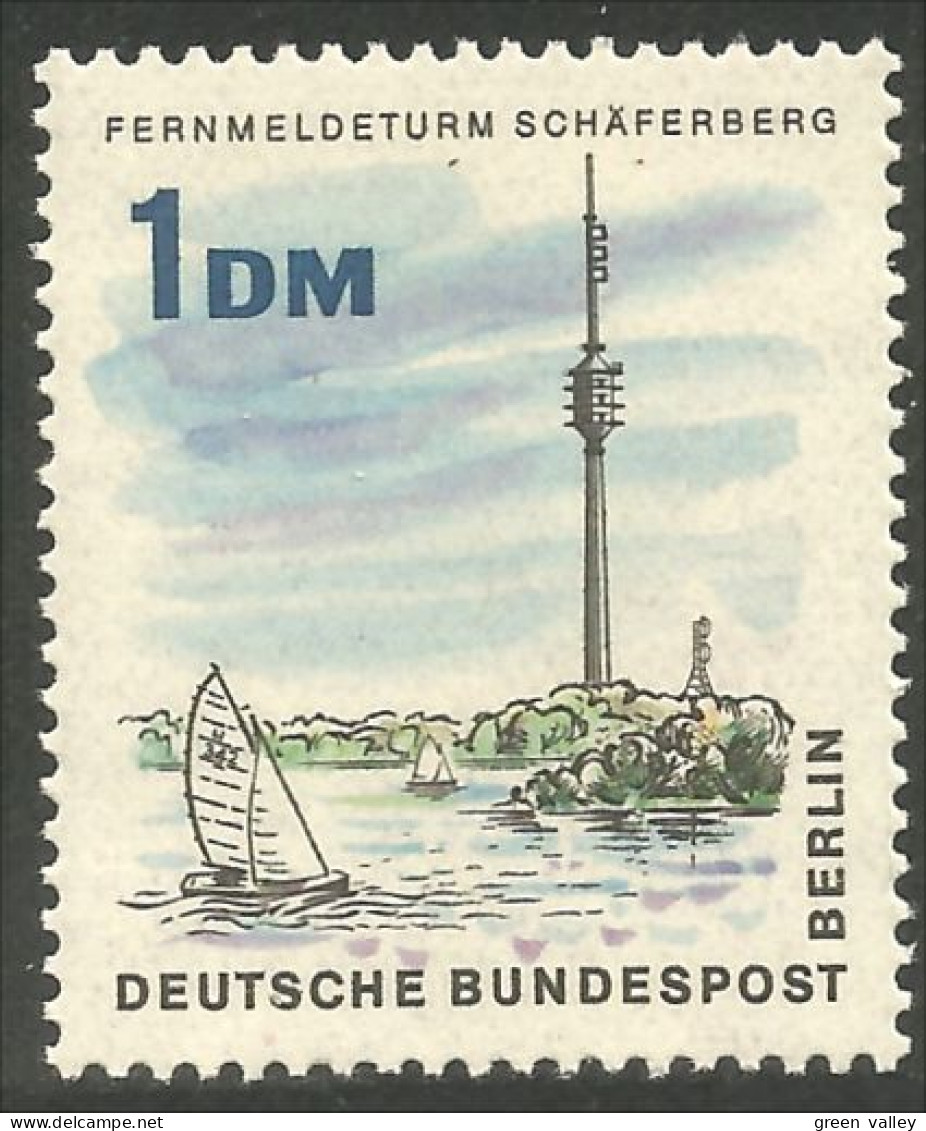 442 Germany Berlin Voilier Segelschiff Sailing Ship Veliero Tour Television Tower MNH ** Neuf SC (GEB-52) - Voile