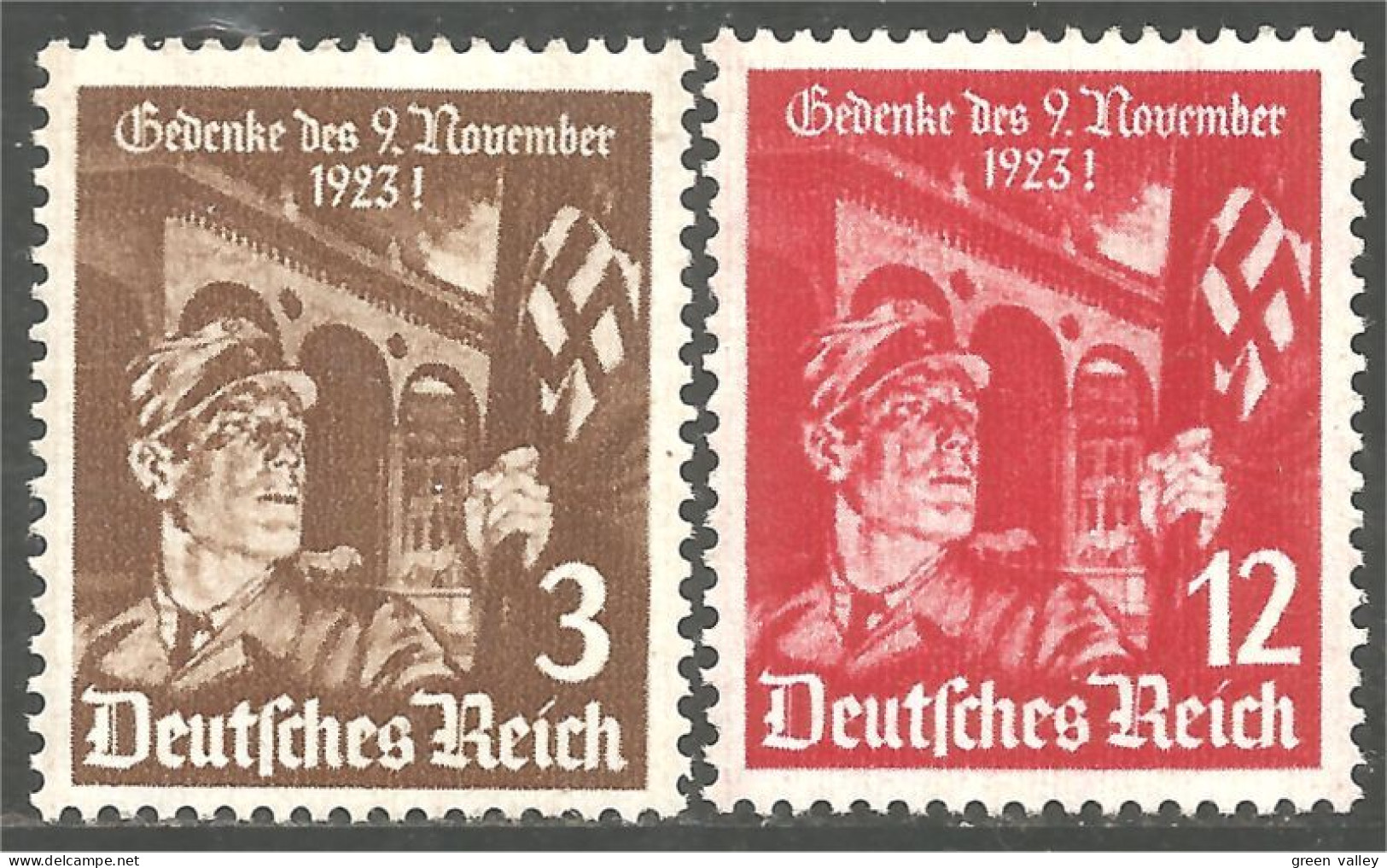 441 Allemagne Reich 1935-Drapeau Nazi Flag Congrès Nuremberg MH * Neuf (GNZ-100) - Timbres