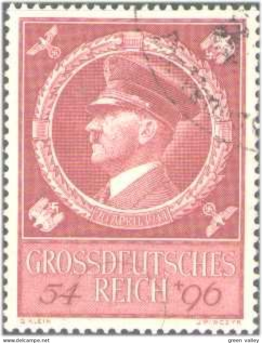 441 Allemagne Reich 1944 Timbre Adolf Hitler Stamp 55 Ans Fuhrer (GNZ-30) - Militares