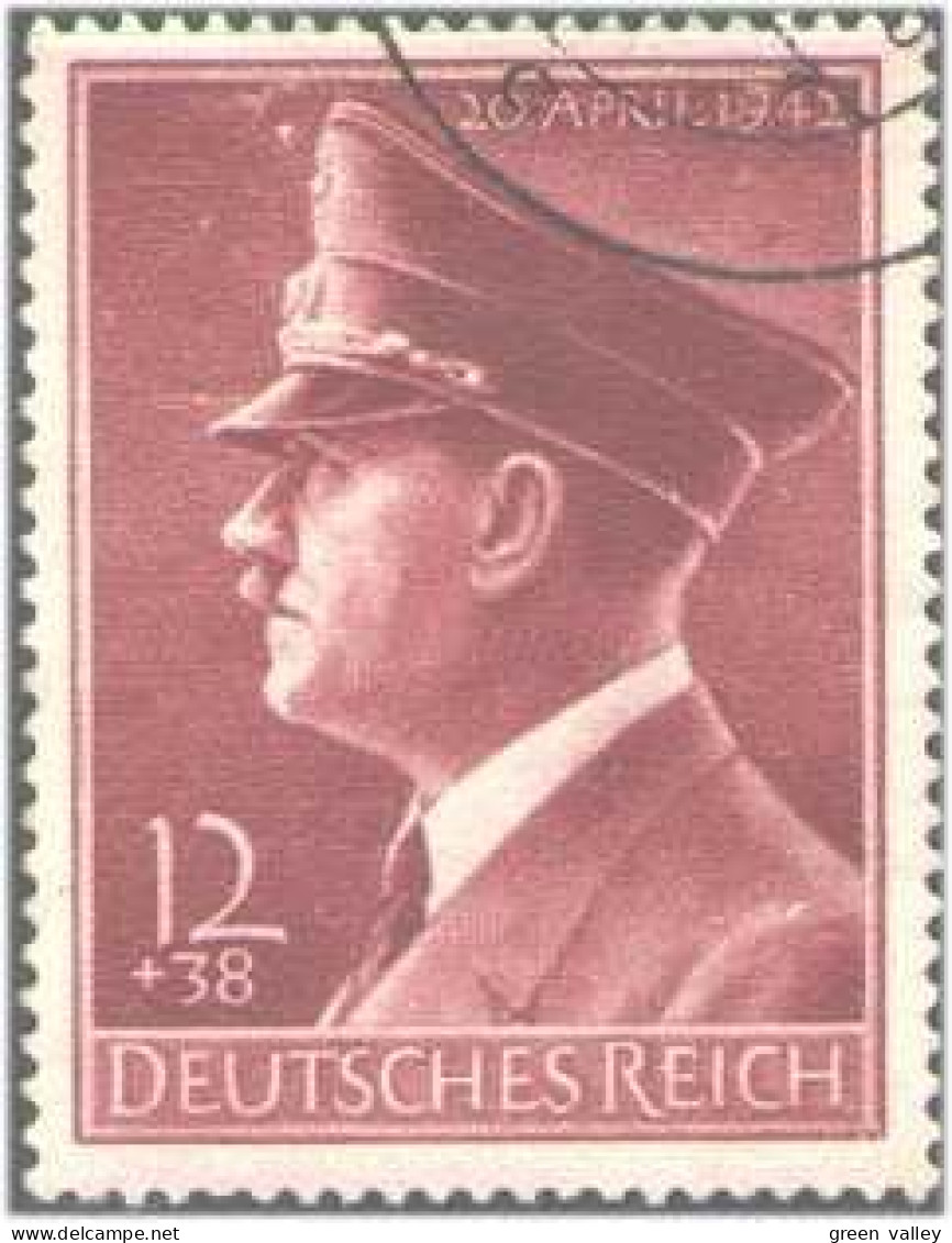 441 Allemagne Reich 1942 Timbre Adolf Hitler Stamp 52 Ans Fuhrer (GNZ-32) - Militares