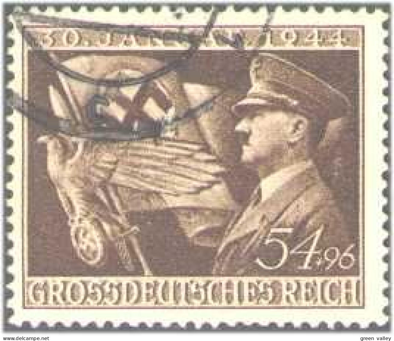 441 Allemagne Reich Timbre Hitler Stamp Swatiska Flag Drapeau Nazi (GNZ-24) - Militares