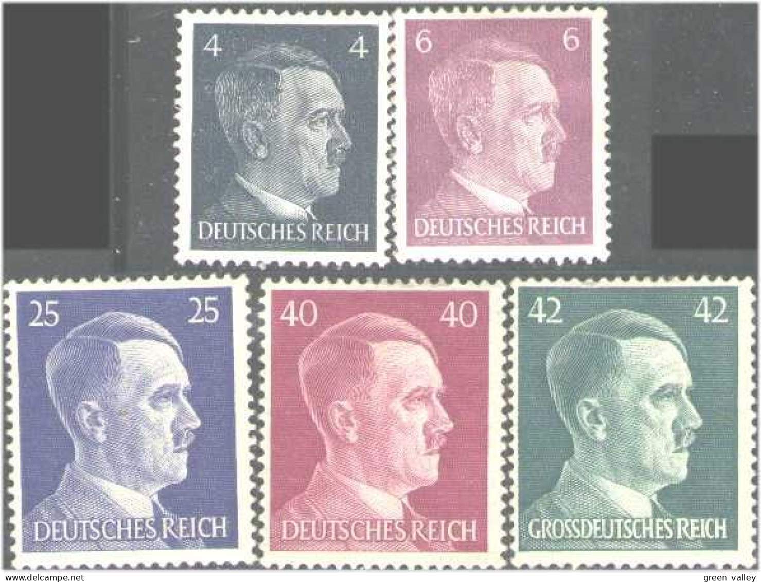 441 Allemagne Reich 1941-44 4 Timbres Hitler Stamps MH * Neuf (GNZ-39) - Militares