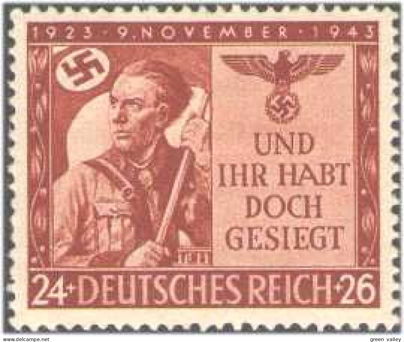 441 Allemagne Reich 1923 Nazi Putsch Munich 20 Years MH * Neuf (GNZ-02) - Militares