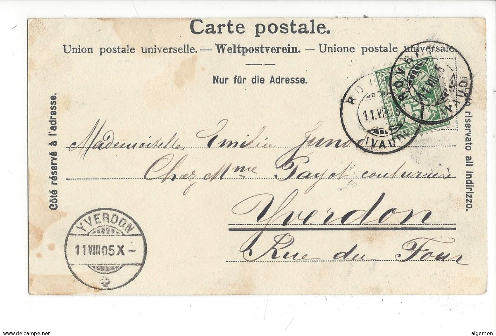 32086 - Souvenir De Rovray Multivues 1905 Bureau De Poste - Yvonand