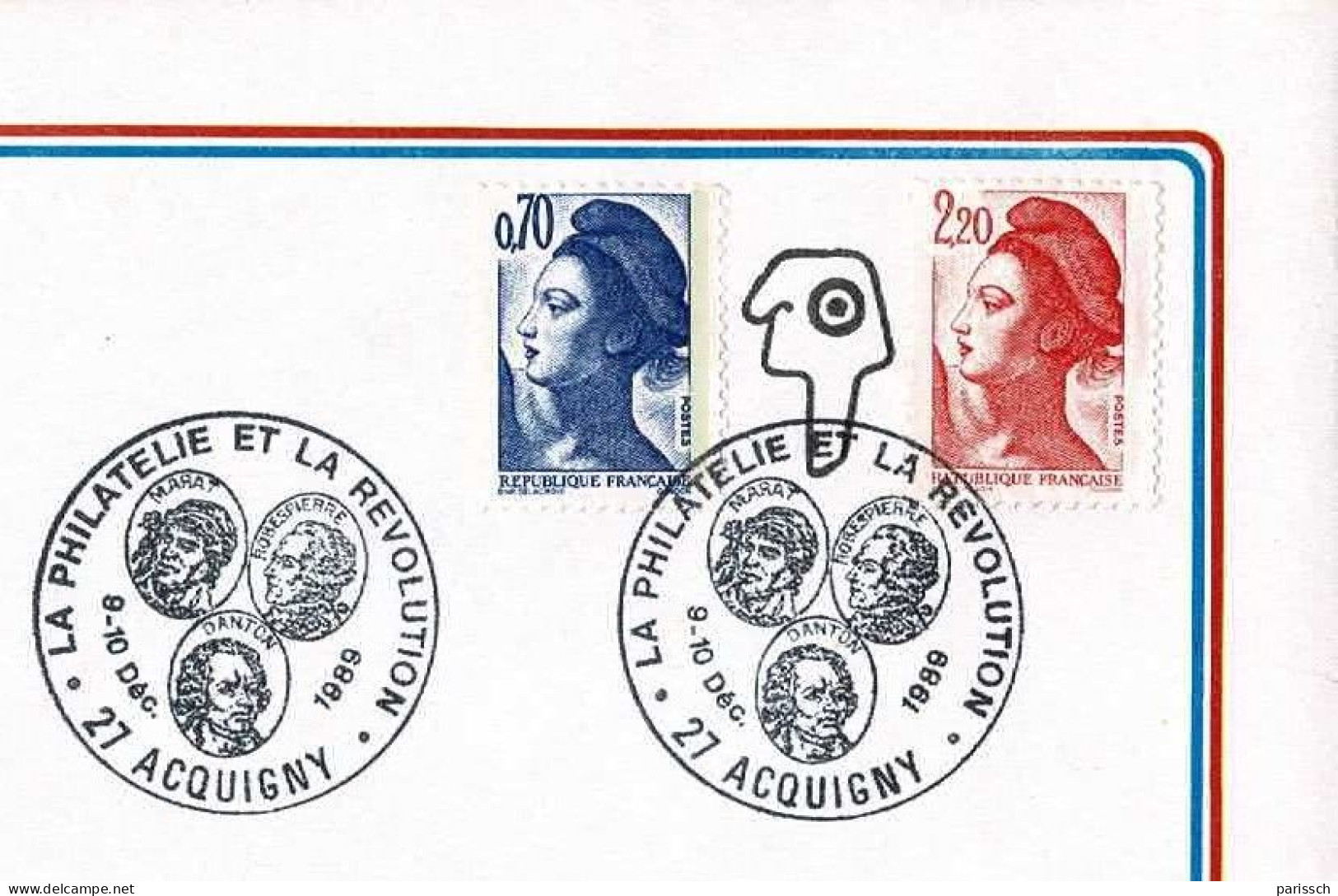 Enveloppe Bicentenaire De La Révolution - 1989 - ACQUIGNY - Franse Revolutie