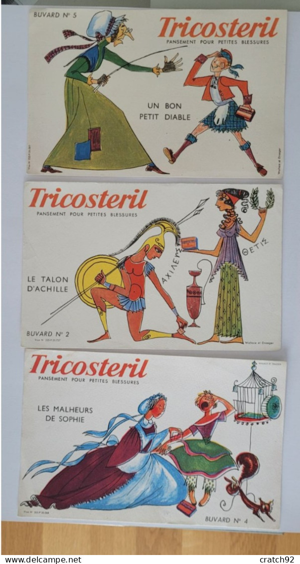 Lot De 3 Buvards Tricosteril - Drogheria