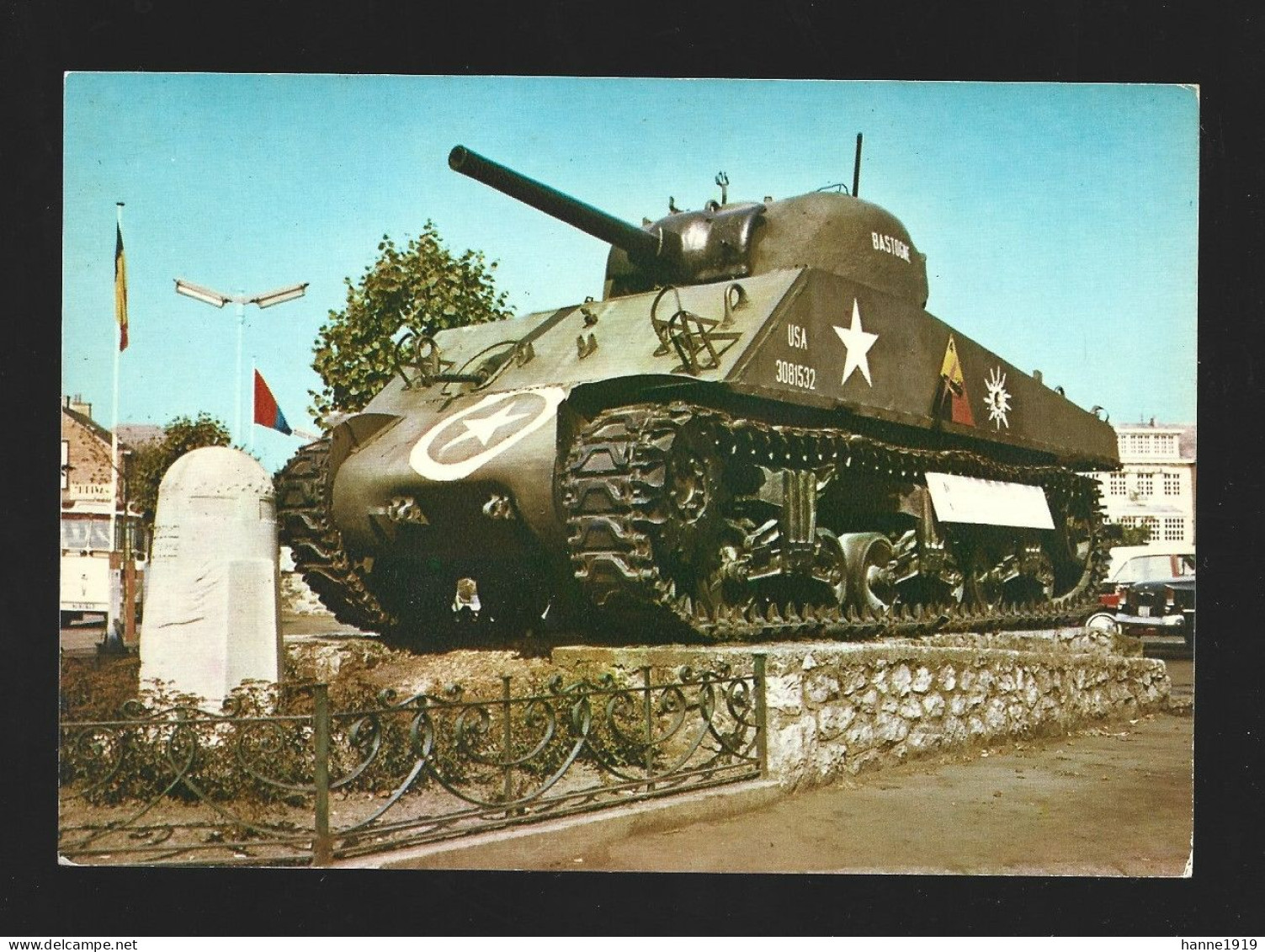 Bastogne Le Tank Place Général Mac Auliffe Photo Carte Luxembourg Htje - Bastogne