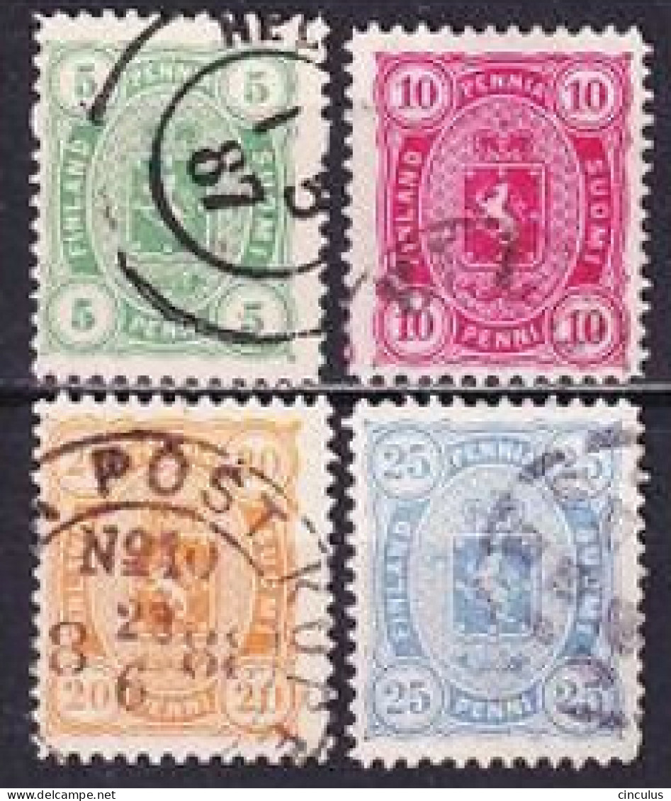 1885. Finland. Coat Of Arms. Used. Mi. Nr. 20-23 - Used Stamps