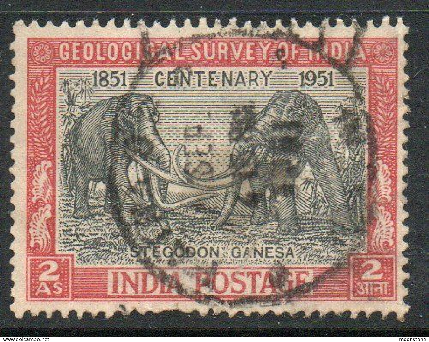 India 1951 Geological Survey, Elephants, Wmk. Multiple Star, Used, SG 334 (E) - Usati