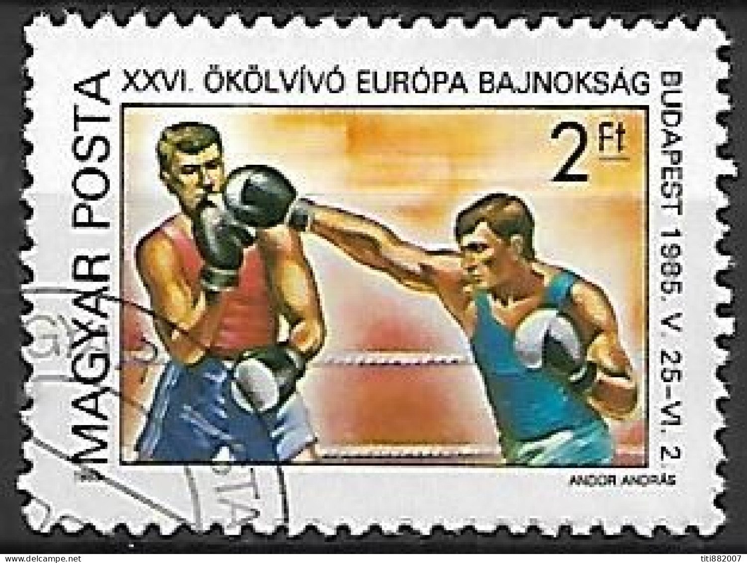 HONGRIE      -       BOXE      -      Oblitéré - Pugilato