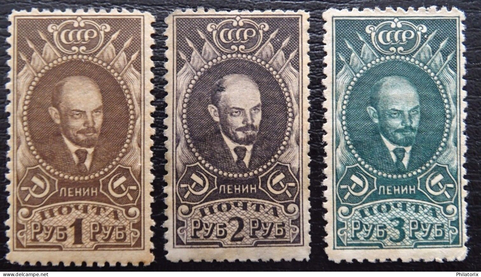 Sowjetunion Mi 308-310 Ay * , Sc 342-344 MH , Freimarke: Lenin - Unused Stamps