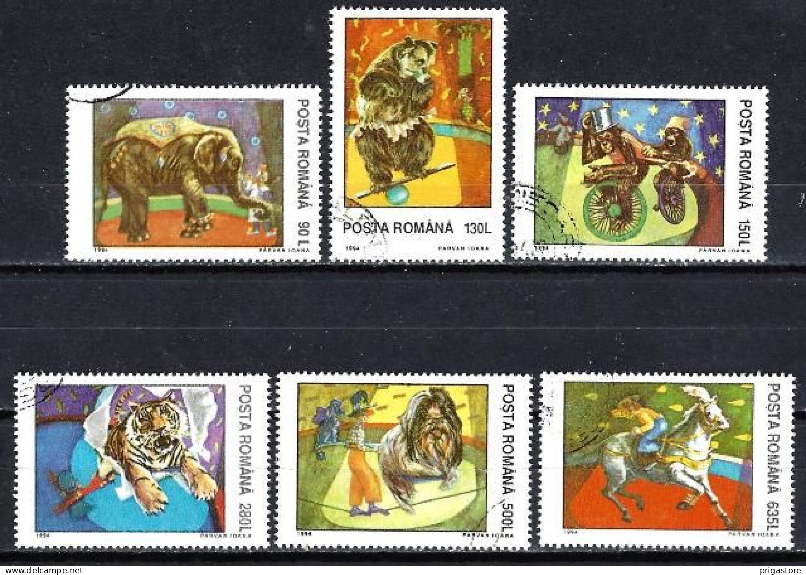 Roumanie 1994 Animaux De Cirque (187) Yvert N° 4192 à 4197 Oblitérés Used - Gebraucht