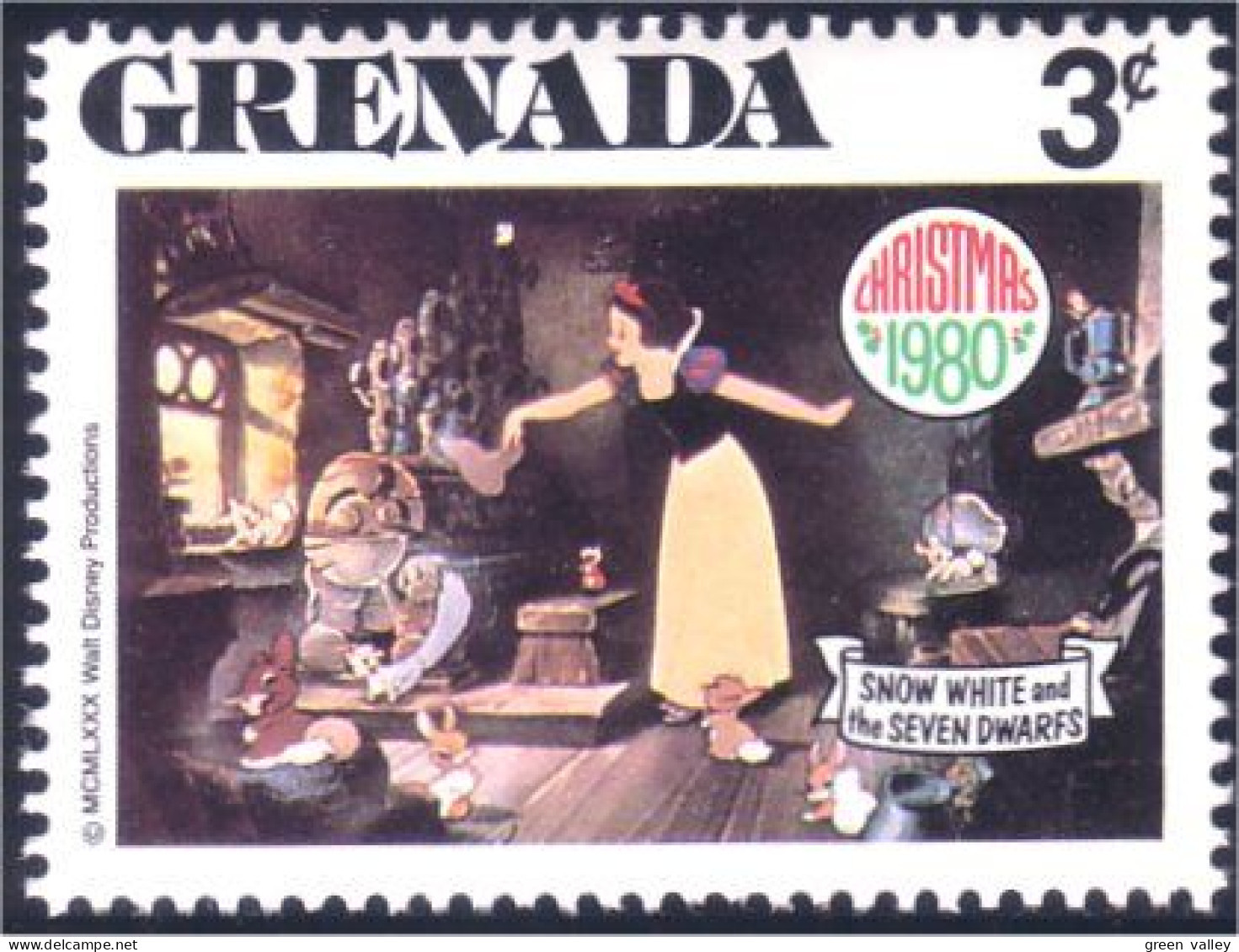 460 Grenada Disney Blanche-Neige Snow White Lapins Rabbits Hares Hase Hases Hasen MNH ** Neuf SC (GRE-107a) - Konijnen