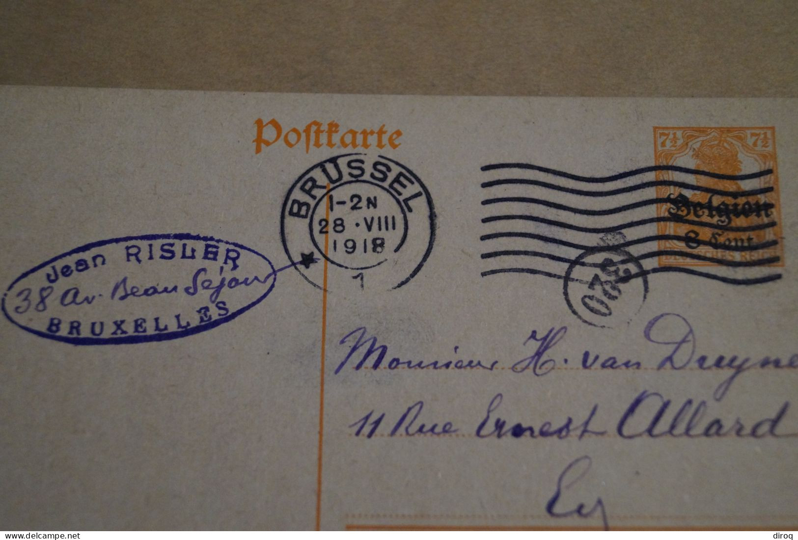 Bel Envoi Avec Oblitération Militaire,1918,oblitération Poste N° 320,guerre 14-18,original Pour Collection - Duits Leger