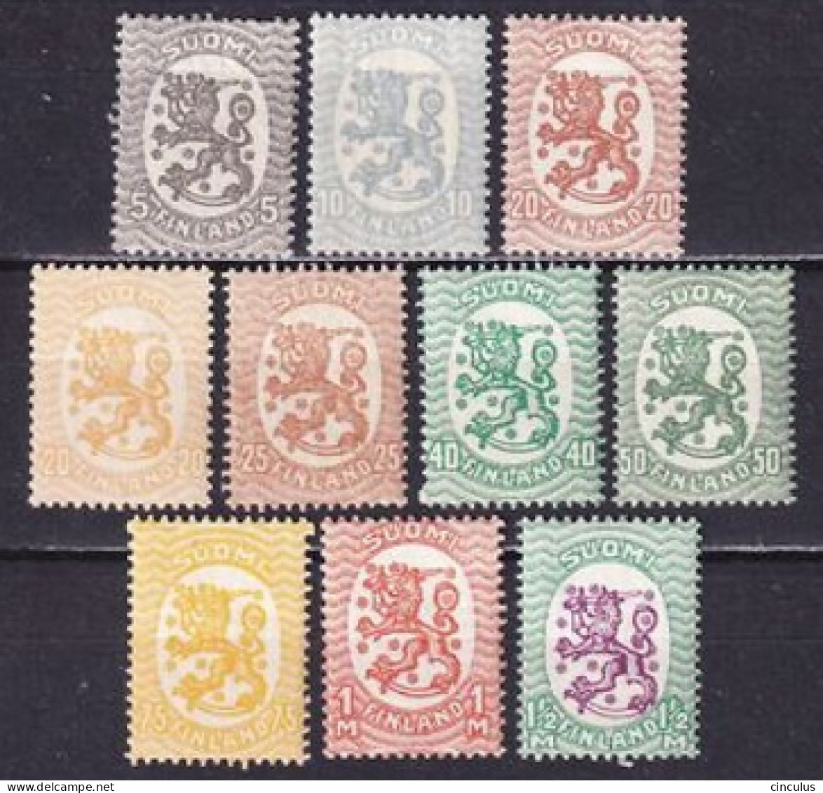 1917. Finland. Coat Of Arms. MNH. Mi. Nr. 70, 72-73, 75, 77, 80, 83, 85, 87-88 - Neufs