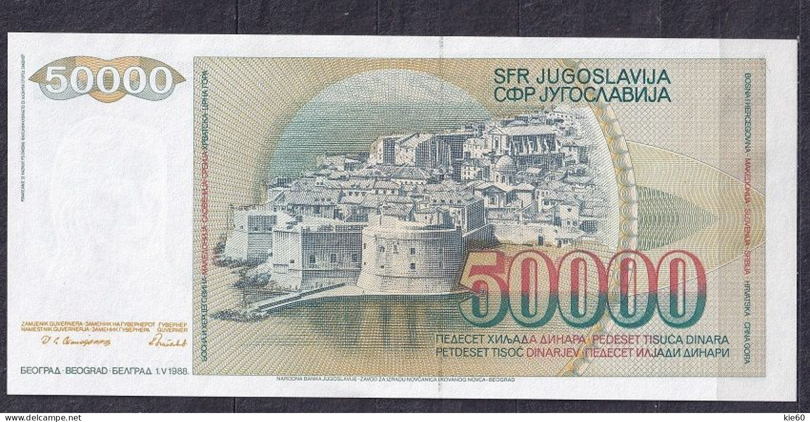 Yugoslavia  - 1988 - 50 000 Dinar ...P96...UNC - Jugoslavia