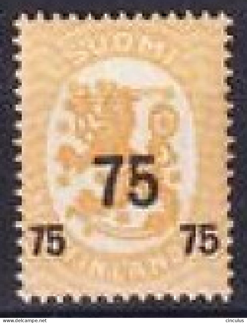 1919. Finland. Coat Of Arms. Overprint. MNH. Mi. Nr. 106 - Neufs