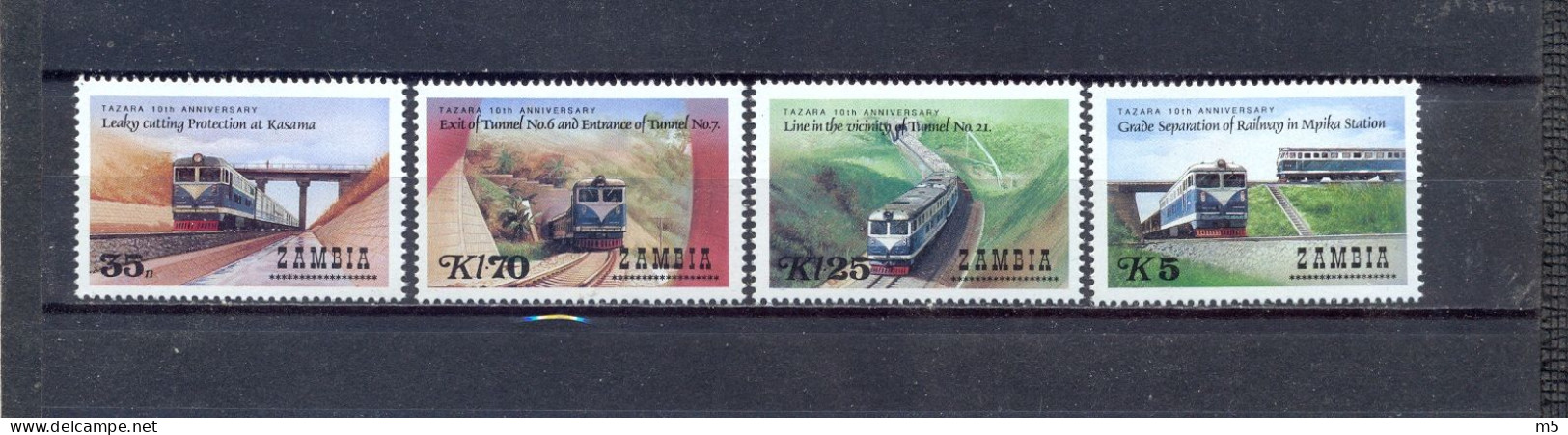 ZAMBIA - MNH - TRAINS - MI.NO.373/6 - CV = 3,6 € - Zambie (1965-...)