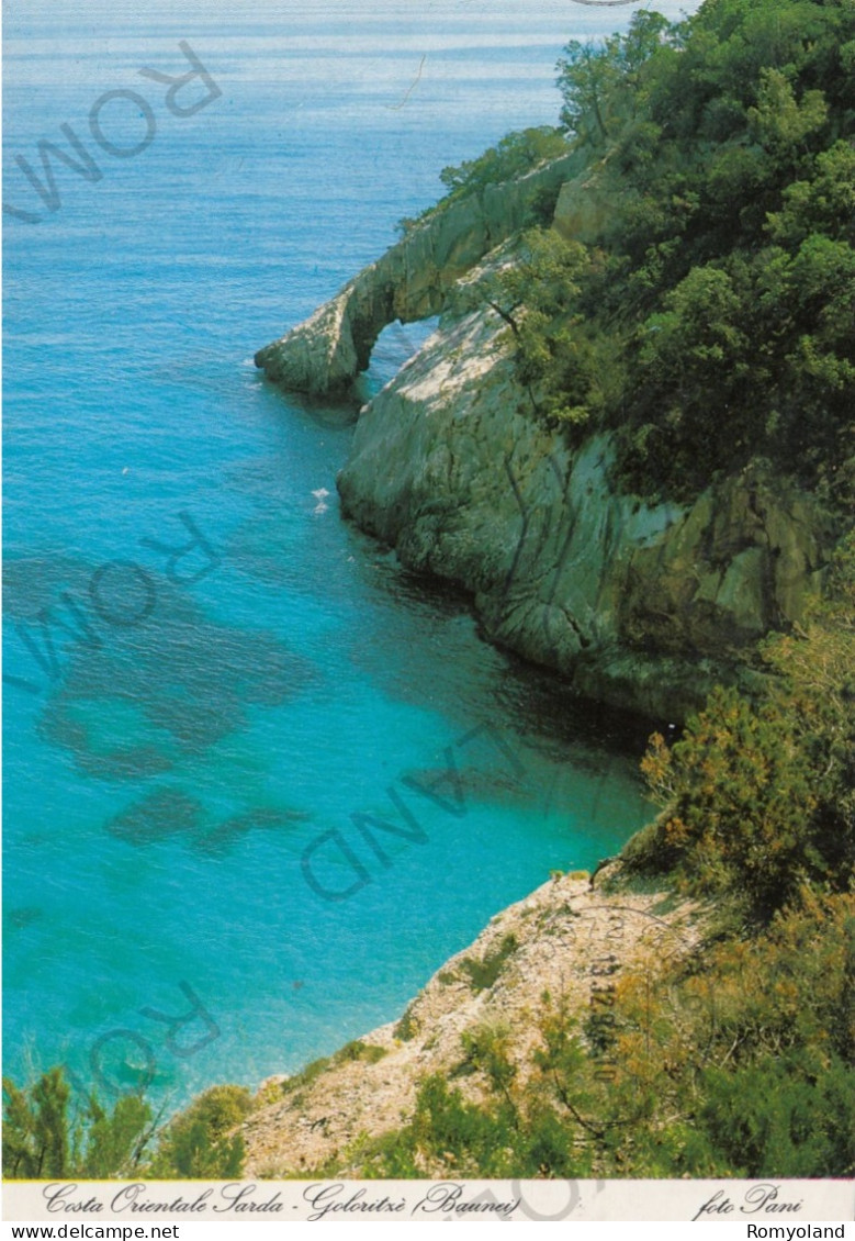 CARTOLINA  C2 GOLORITZE (BAUNEI),NUORO,SARDEGNA-COSTA ORIENTALE SARDA-STRAPIOMBO SUL MARE-BELLA ITALIA,VIAGGIATA 1993 - Nuoro