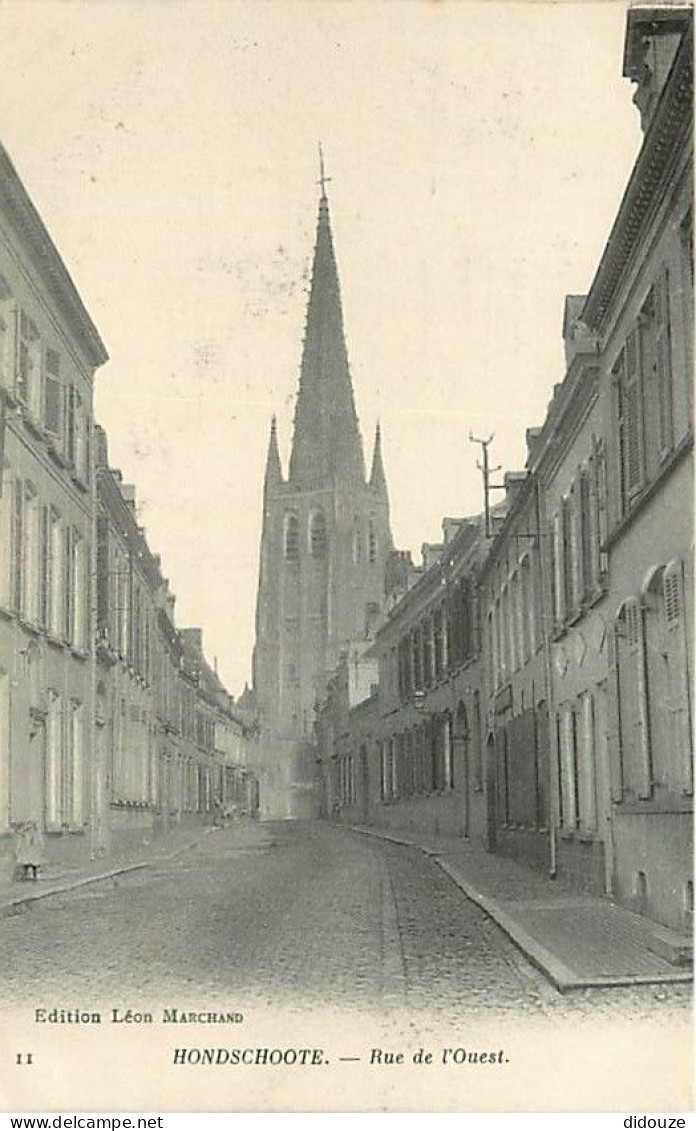 59 - Hondschoote - Rue De L'Ouest - Correspondance - Voyagée En 1917 - CPA - Voir Scans Recto-Verso - Hondshoote