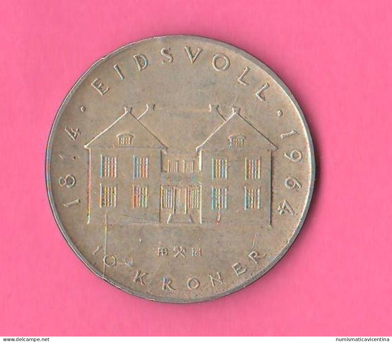 Norway 10 Kroner 1964 Norvegia  Norvège 1 Costitution Silver Coin - Norvegia