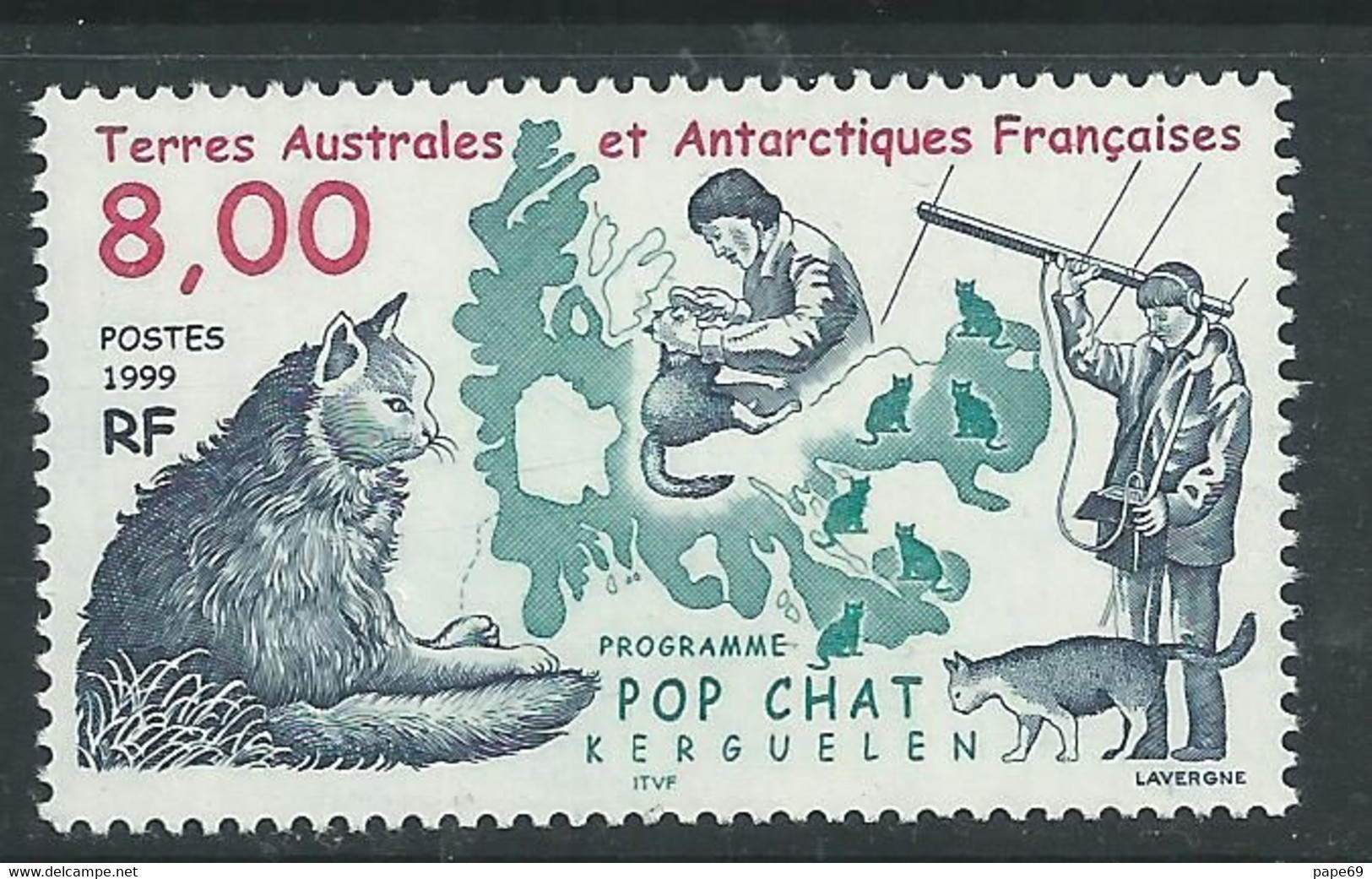 TAAF N° 242 XX  Programme "Pop Chat" Aux Kerguelen, Sans Charnière, TB - Unused Stamps