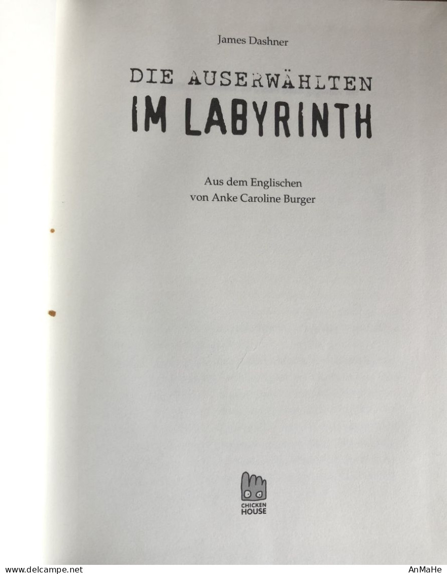 B1326 - Leseexemplar: Die Auserwählten IM LABYRINTH - James Dashner - Roman - Entretenimiento