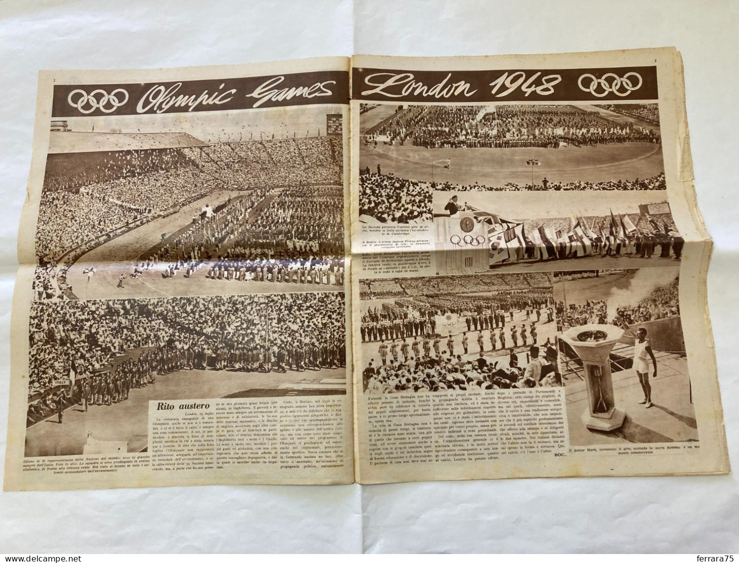 IL CALCIO ILLUSTRATO LA NAZIONALE- ITALIA-USA-OLIMPIADI LONDRA N.33 1948. - Sport