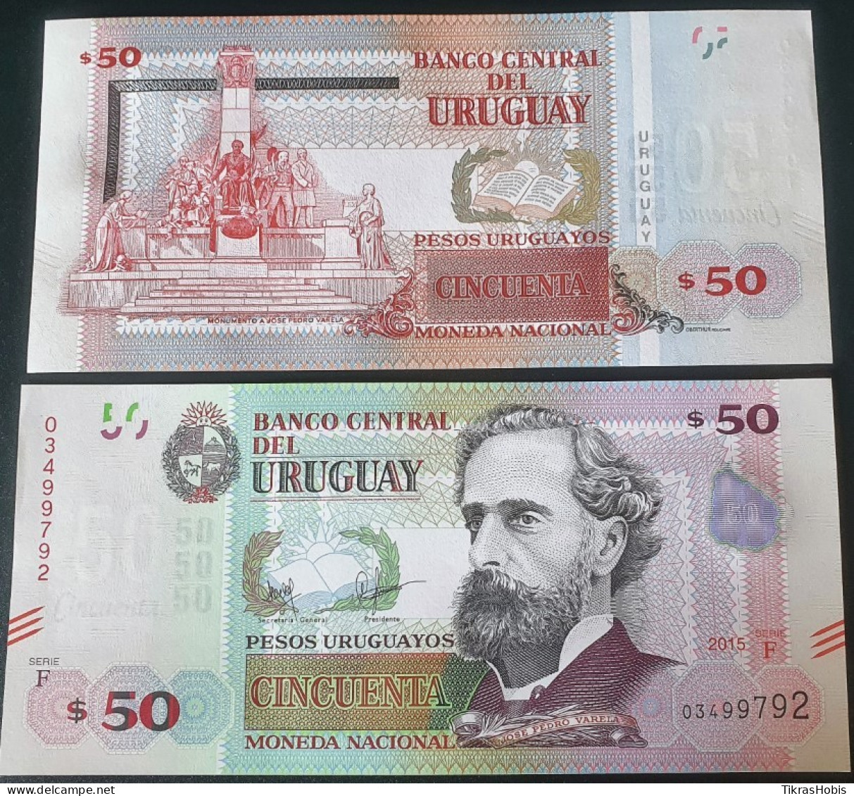 Uruguay 50 Pesos, 2015 P-94A - Uruguay