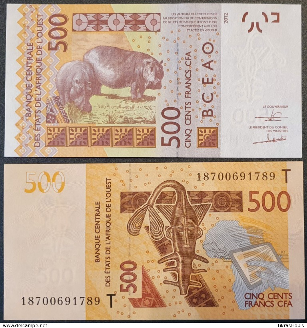 Togas 500 Francs, 2018 Western African Wal., P-819 TG - États D'Afrique De L'Ouest