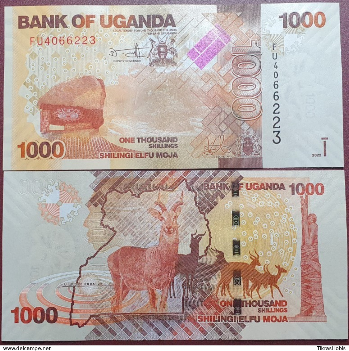 Uganda 1,000 Shillings, 2022 P-49g - Oeganda