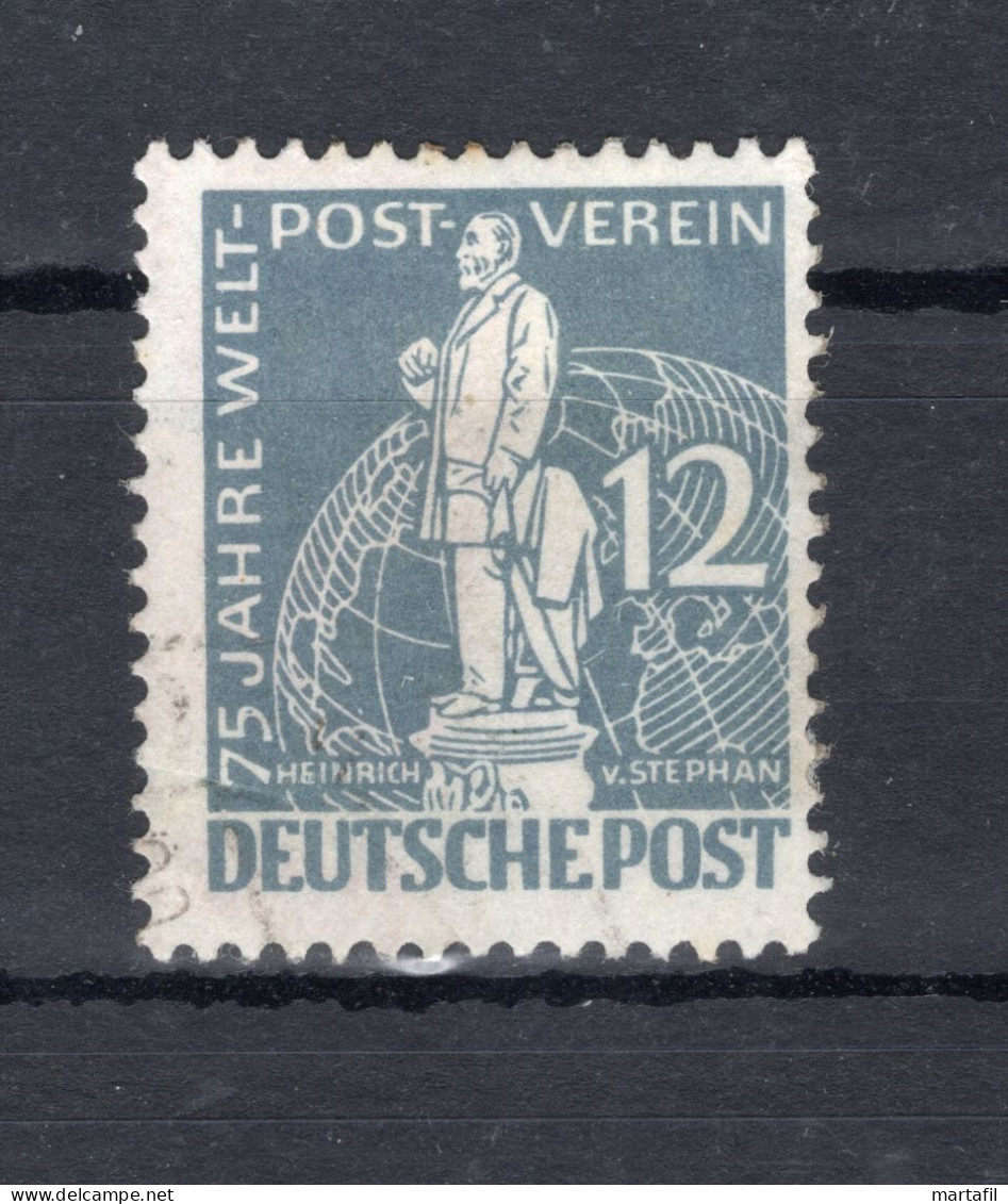 1949 BERLINO N.21 USATO 12p. Grigio Azzurro 75° Ann. Dell'UPU, Heinrich Von Stephan - Used Stamps