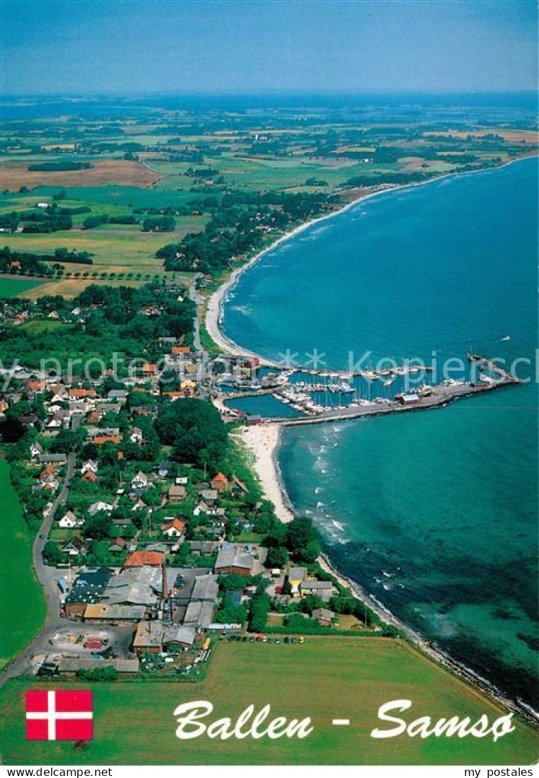 73532172 Ballen Hafen Fliegeraufnahme  - Danemark