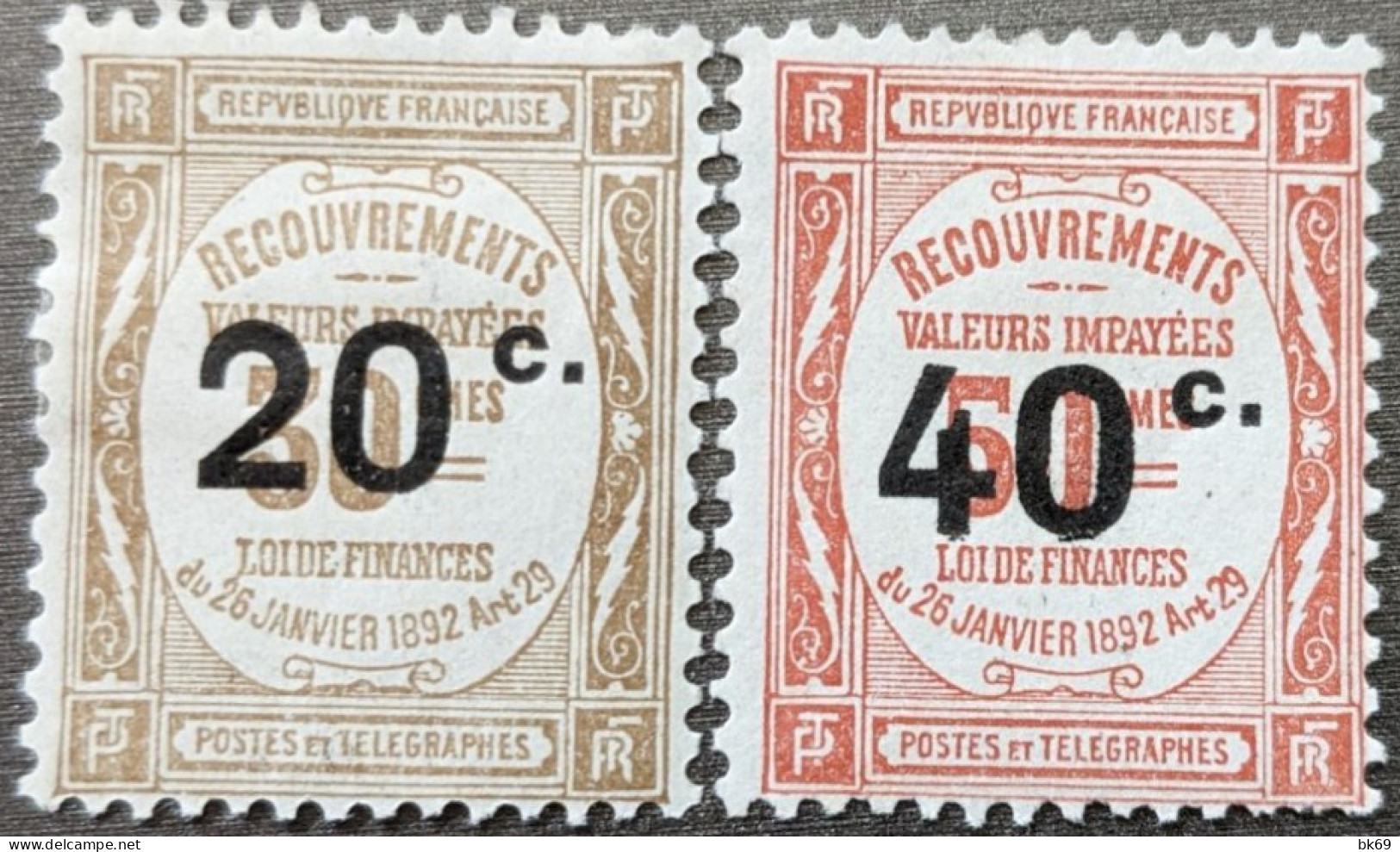 N°49 & 50 * Recouvrements - 1859-1959 Mint/hinged