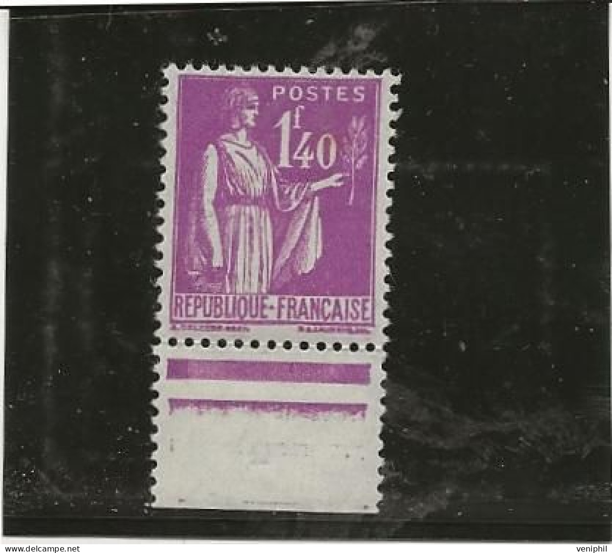 TYPE PAIX N° 371 NEUF SANS CHARNIERE BORD DE FEUILLE -1937-39  COTE : 14 € - 1932-39 Paz