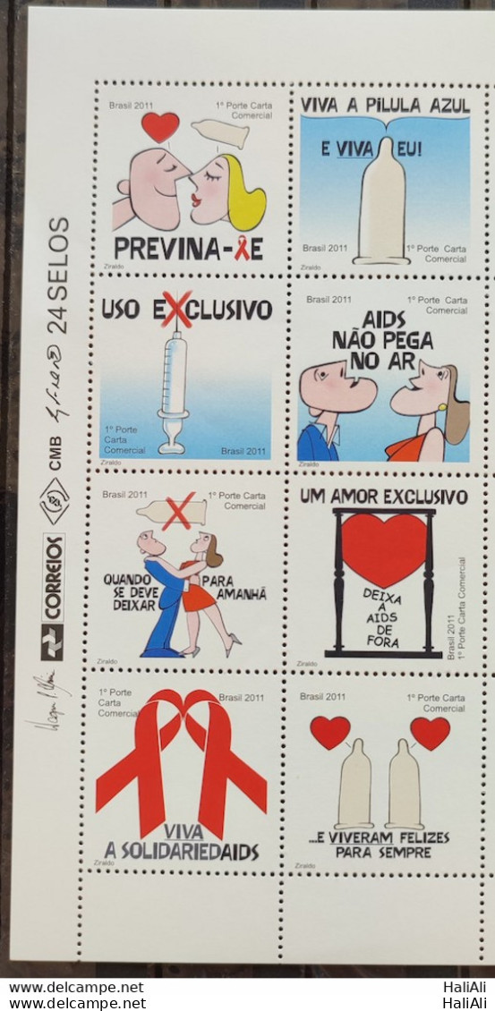 C 3158 Brazil Stamp AIDS Prevention Campaign Health 2011 Vignette Correios - Unused Stamps