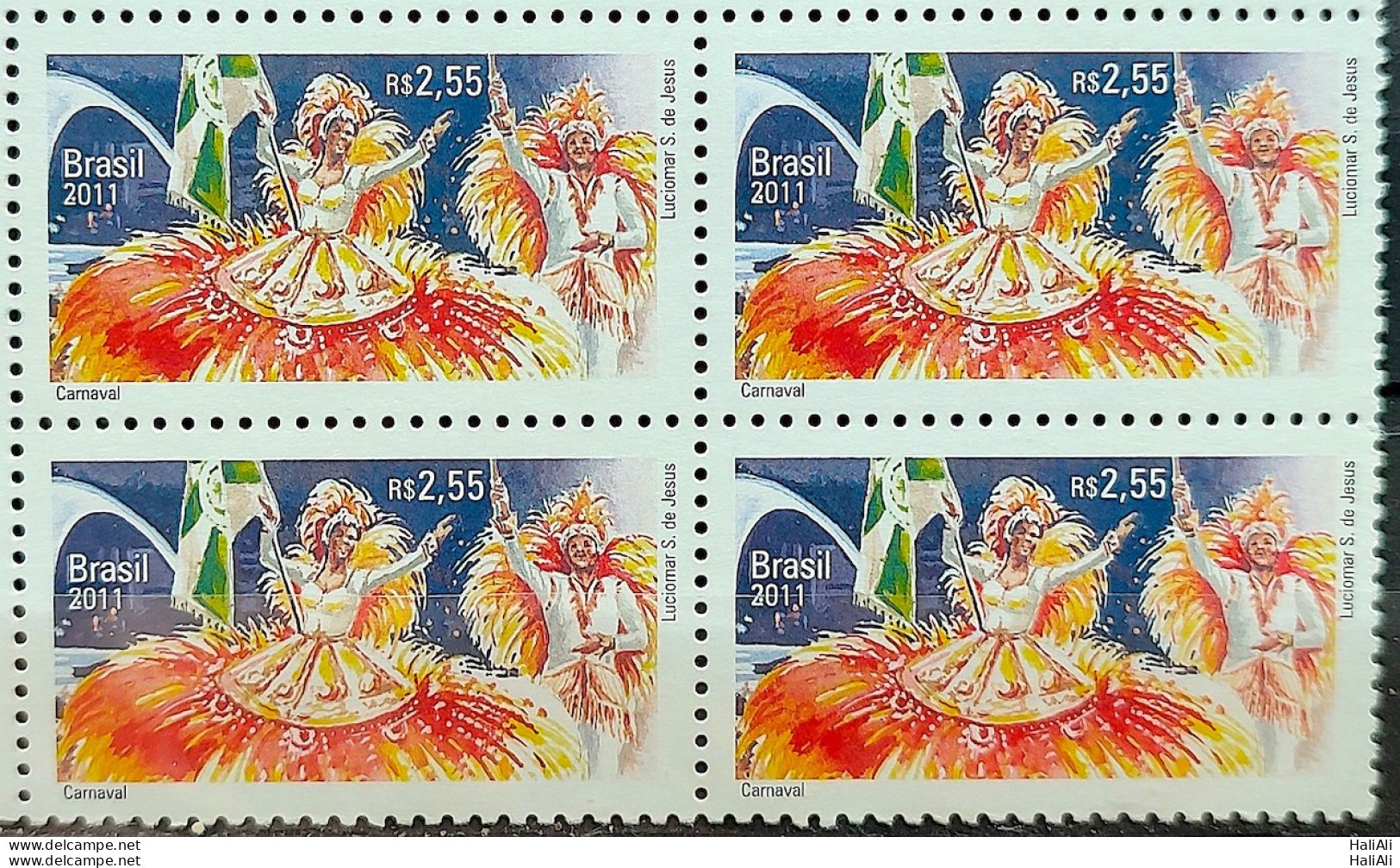 C 3150 Brazil Stamp Diplomatic Relations Belgium Carnival Art 2011 Block Of 4 - Unused Stamps