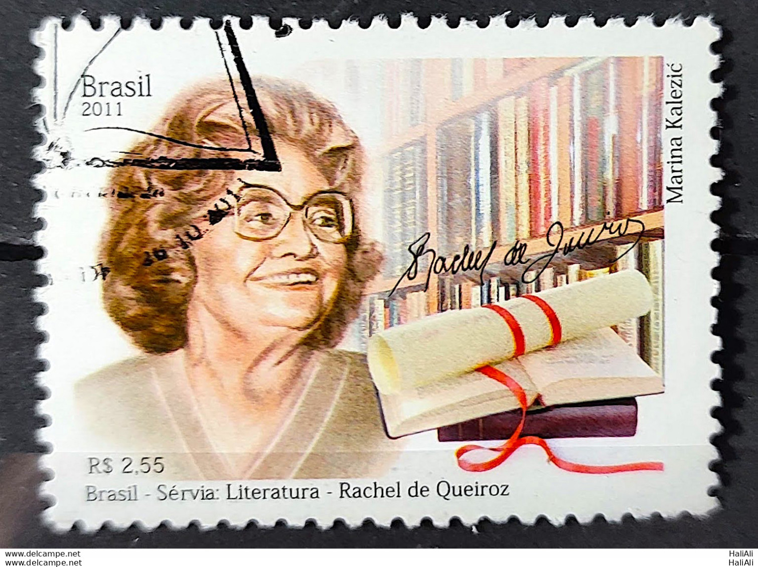 C 3149 Brazil Stamp Diplomatic Relations Servia Rachel De Queiroz Literature 2011 Circulated 1 - Usados