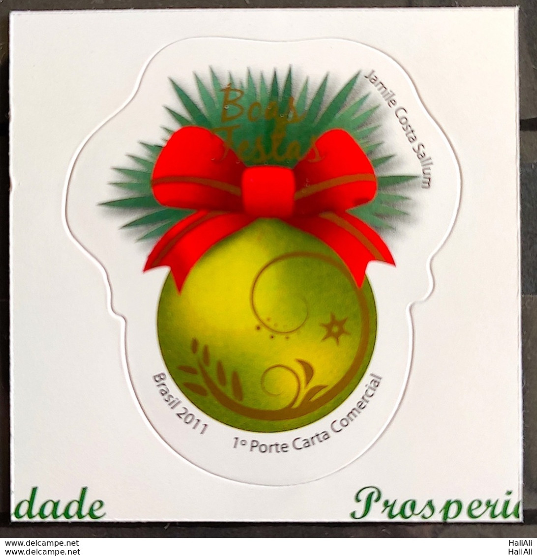 C 3140 Brazil Stamp Christmas Balls Religion 2011 Green - Unused Stamps