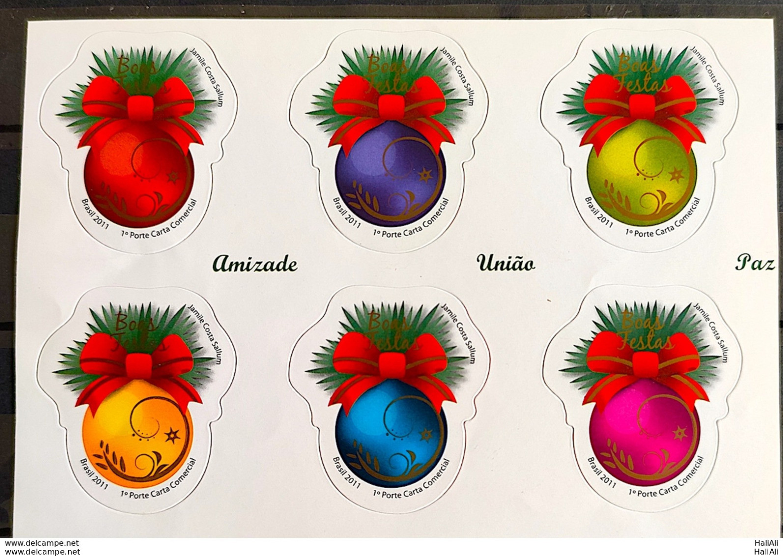 C 3139 Brazil Stamp Christmas Balls Religion 2011 Sextille Horizontal - Nuovi