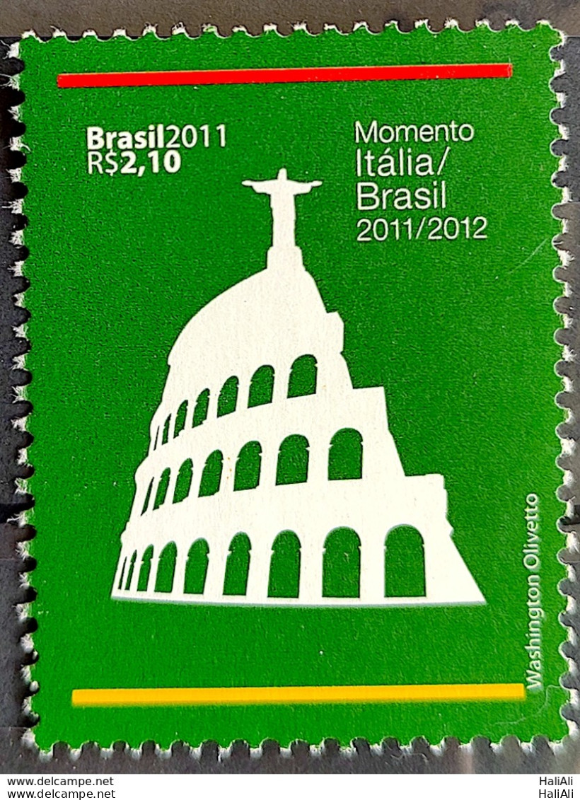 C 3137 Brazil Stamp Diplomatic Relations Italy 2011 - Ongebruikt