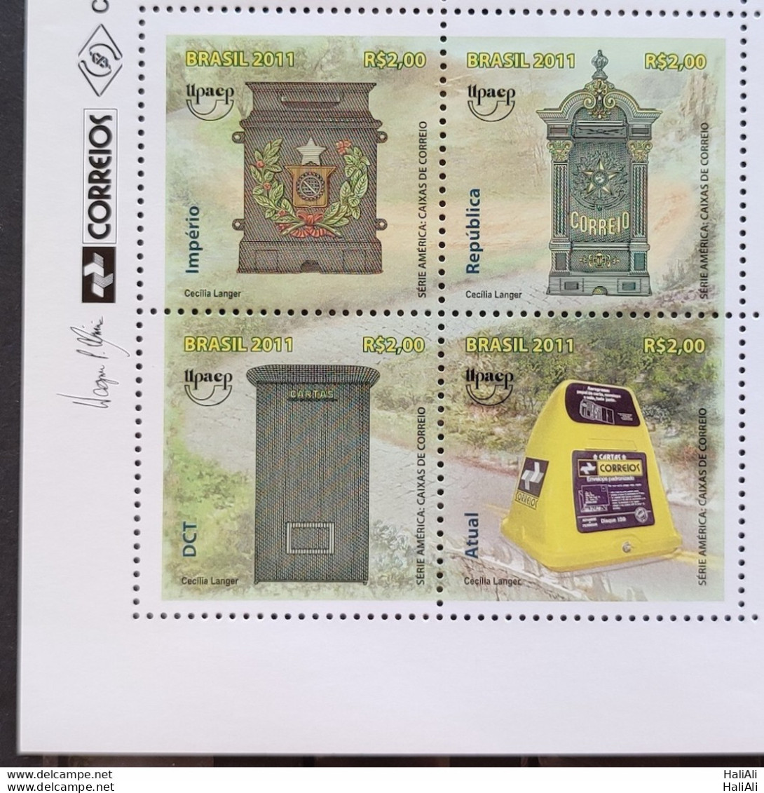 C 3133 Brazil Stamp UPAEP Postal Service Mailboxes 2011 Vignette Correios - Unused Stamps