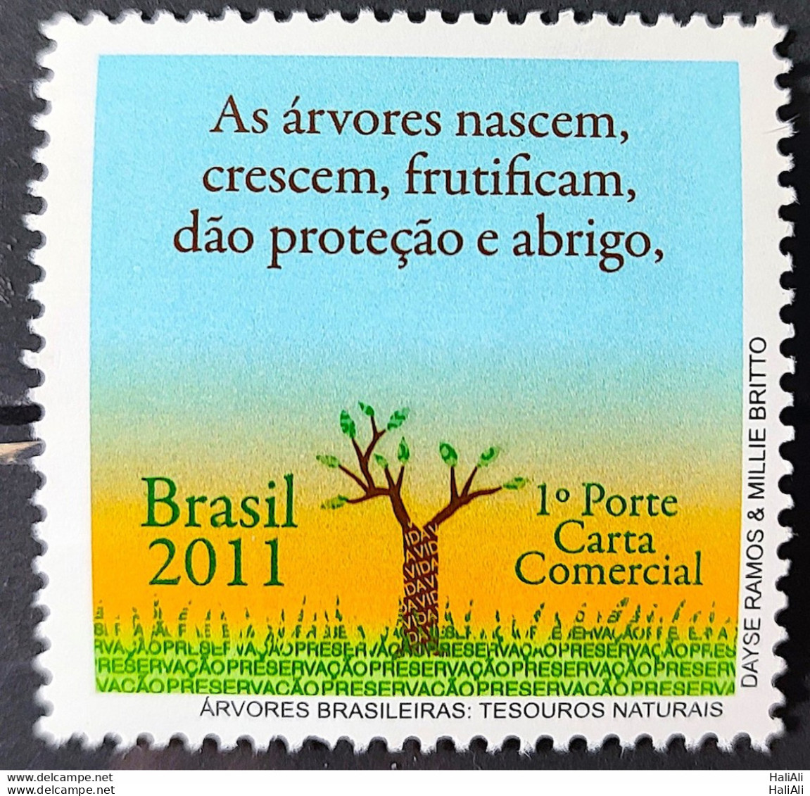 C 3125 Brazil Stamp Brazilian Trees National Treasures 2011 - Unused Stamps