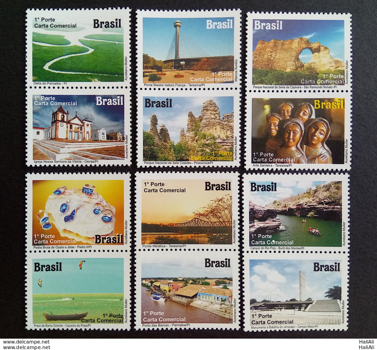 C 3113 Brazil Stamp Depersonalized Piaui Tourism Church 2011 Complete Series - Nuovi