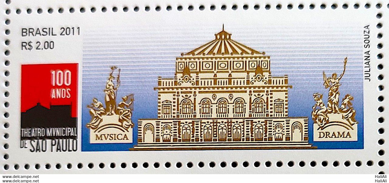 C 3112 Brazil Stamp Theater Sao Paulo Architecture 2011 - Unused Stamps