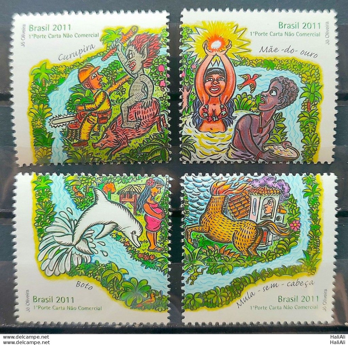 C 3102 Brazil Stamp Legends Of Brazilian Folklore Boto Indian Curupira Brapex 2011 Separated - Unused Stamps