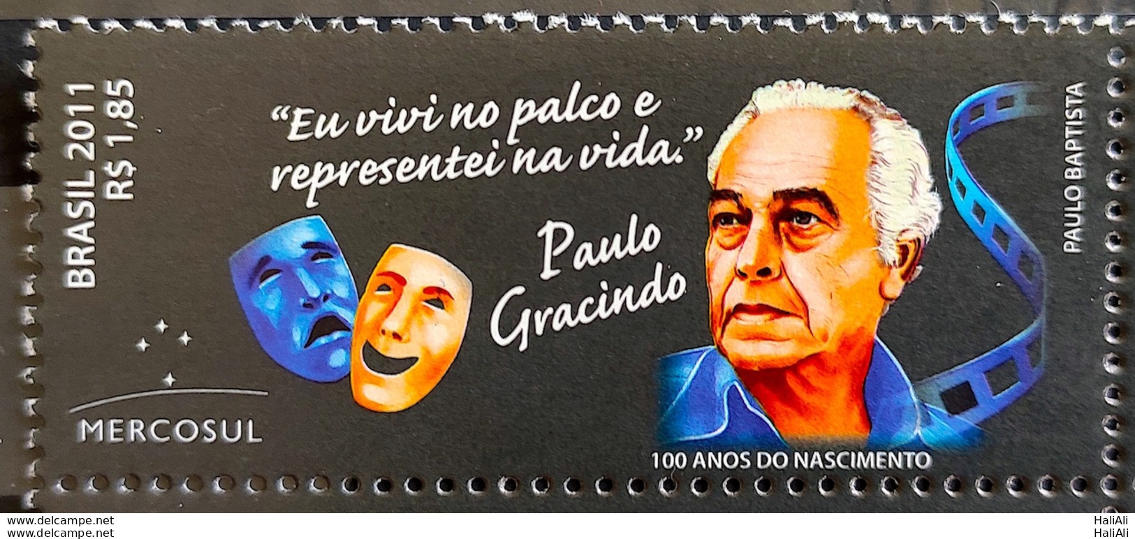 C 3100 Brazil Stamp Paulo Gracindo Actor Theater Cinema TV 2011 - Neufs