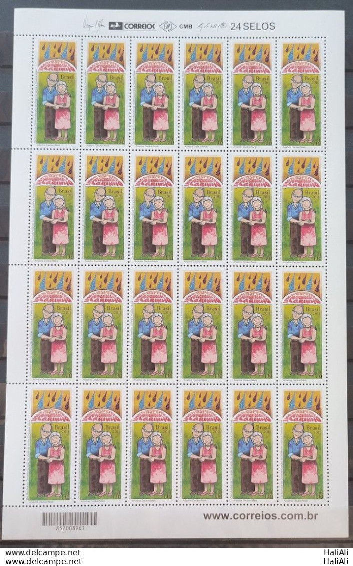 C 3094 Brazil Stamp Awareness Violence Against The Elderly 2011 Sheet - Unused Stamps