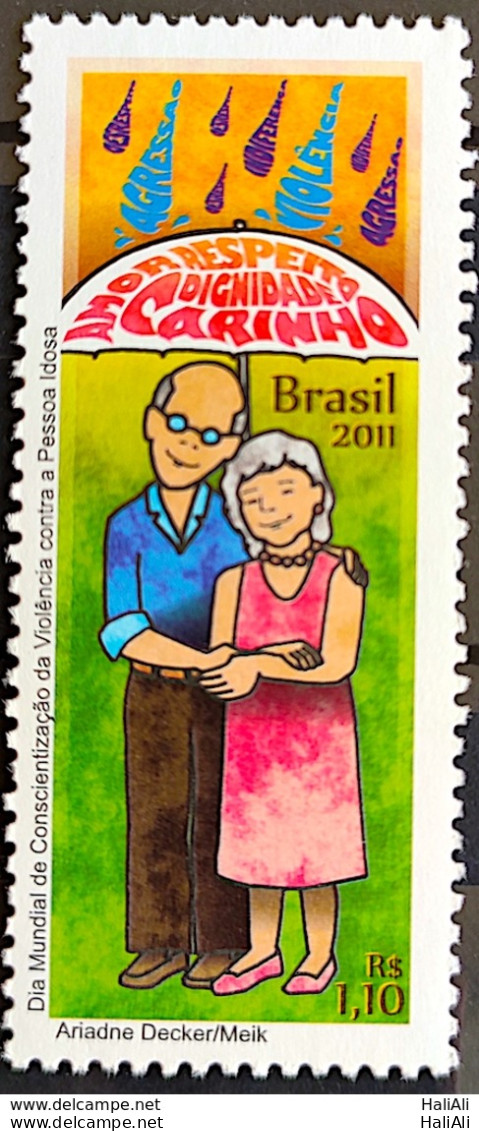 C 3094 Brazil Stamp Awareness Violence Against Elderly People 2011 - Neufs